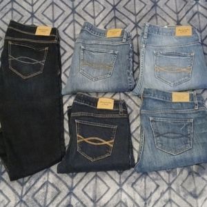 Relisted~5 PAIR Abercrombie skinny  jeans sz 26